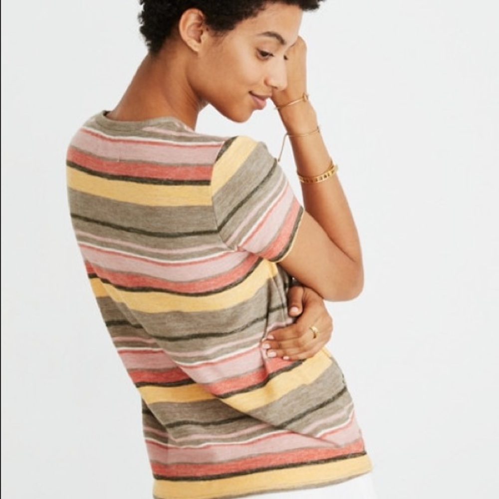 Madewell |Modern Plus Size Tie Front Kieran Stripe - Picture 6 of 6